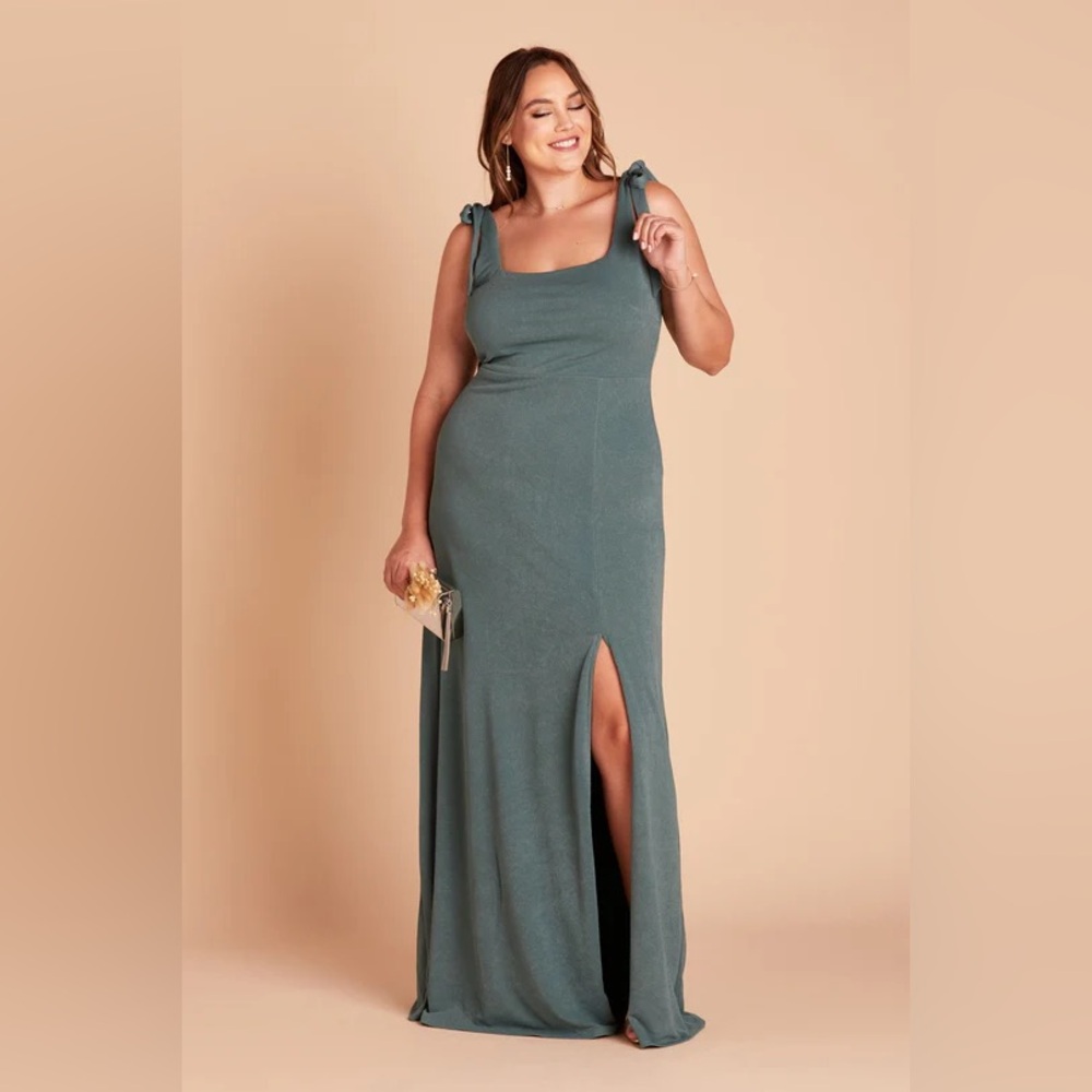 Birdy Grey ALEX CONVERTIBLE DRESS CREPE SEA GLASS CURVE 1X NEW NWT BRIDESMAID